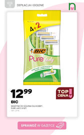 Drogerie Natura gazetka tydzień 34 Strona 8: Maszynki do golenia dla kobiet BIC Pure Lady 6-pak €12,99