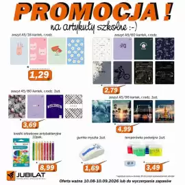 Jubilat gazetka Strona 2: Zeszyt A5/16 kartek, r.rodz. €1,29, Gumka Myszka Grandino €1,69