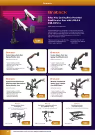 Leader Computers catalogue Page 16: Brateck Fusion Heavy-Duty Gas Spring Monitor Arm €299,00