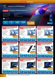 Leader Computers catalogue Page 4: Lenovo ThinkPad X1 Yoga 14" €3.099,00, Lenovo ThinkBook 16 G9 €1.899,00