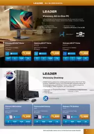 Leader Computers catalogue Page 7: Visionary AIO 27" Home €1.899,00, Visionary 563 Desktop €1.899,00
