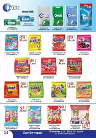 AT gazetka Strona 14: Blublo Żelki brzoskwinki €2,26, Cornellis Marshmallows Cola €2,66