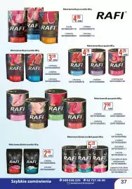 AT gazetka Strona 37: Mokra karma dla psa Rafi €3,59, Mokra karma dla kota Rafi €2,49