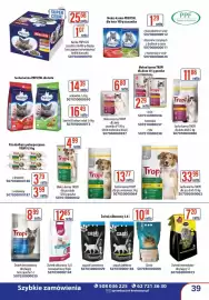 AT gazetka Strona 39: Sucha karma TROPI dla psa drób €33,99, Sucha karma PREVITAL dla kota €14,39