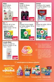 Teta leták týden 33 Strana 4: Jelen gel 60 dávek, různé druhy €189,90, Lenor aviváž 94 dávek, různé druhy €159,90