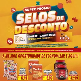 Folheto Supermercado leal semana 34 Página 1: Café cajuba exportação €32,99, Amendoim santa helena crokissimo sabores €17,49
