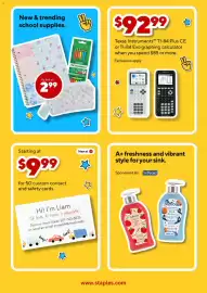 Staples weekly ad week 34 Page 5: Custom contact and safety cards €9,99, Ticonderoga neon pencils €2,99