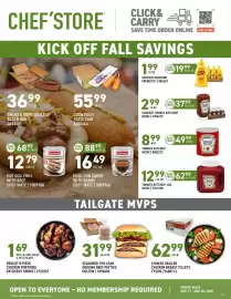 US Foods Chef's Store weekly ad Page 1: Tyson Cooked Grilled Chicken Breast Fillets €62,99, Squeeze Mustard French's €19,99