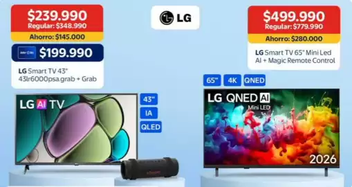 Catálogo Lider Express Página 5: Lg - smart tv 43'' 43'' 600ppsa.grab + grab €239.990,00