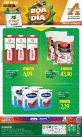 Folheto Atacadão Página 1: Nutricional - linguiça calabresa €43,90, Leitbom - creme de leite €2,39