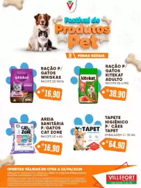 Catálogo Villefort Atacadista semana 34 Página 4: Areia sanitária p/ gatos cat zone €16,90, Ração p/ gatos whiskas €16,90
