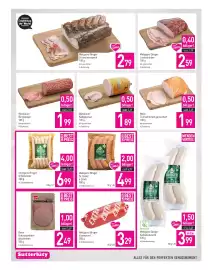 Sutterlüty Flugblatt woche 34 Seite 8: Wiesbauer Kalbspariser €1,89, Metzgerei Broger St. Galler €4,99