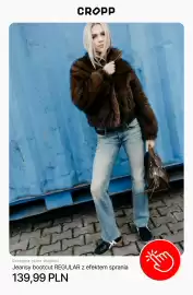 Cropp gazetka tydzień 34 Strona 3: Jeansy bootcut REGULAR z efektem sprania Cropp €139,99