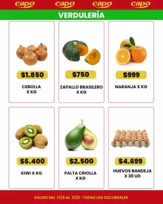 Autoservicio Capo (válido hasta 21-08)