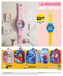 Catalogue GiFi page 20: Horloge murale €12,00, Sac a dos €4,99