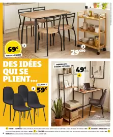 Catalogue GiFi page 4: BUREAU AVEC ÉTAGÈRE INTÉGRÉE €49,00, Bamboo trolley €90,00
