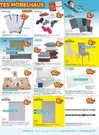 Möbelix Prospekt woche 34 Seite 11: Primatex ANTI SCHNARCH KISSEN „BENNO“ €14,00, Luca BESSONI FERTIGVORHANG „INES“ €8,00