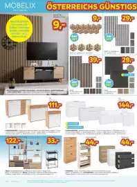 Möbelix Prospekt woche 34 Seite 8: Regal Roberto €122,00, Kommode Mara €44,00