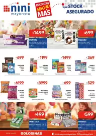 Catálogo Nini Mayorista semana 34 Página 32: Yummy acidas varias €1.499,00, Muecas barra de cereal sabores €1.199,00