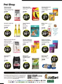 Encarte Comercial Zaffari Página 16: Petisco para Gatos Whiskas Temptations €9,90, Ração para Gatos Monello €24,90