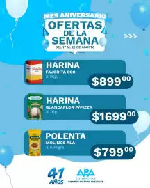 Catálogo APA Supermercados semana 34 Página 10: Favorita harina 000 €89.900,00