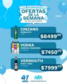 Catálogo APA Supermercados semana 34 Página 13: Cinzano vermouth €8.499,00