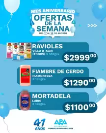 Catálogo APA Supermercados semana 34 Página 2: Villa d'agri ravioles €2.999,00