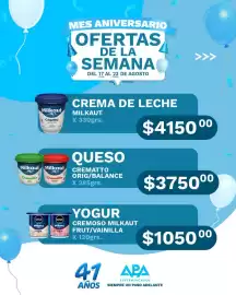Catálogo APA Supermercados semana 34 Página 4: Milkaut crema de leche €4.150,00