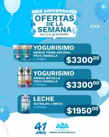 Catálogo APA Supermercados semana 34 Página 6: Yogurisimo griego firme natural frut./vainilla €3.300,00