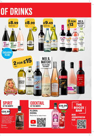 Bargain Booze leaflet Page 4: 19 Crimes the vanished spiced rum €24,99, Mud House Sauvignon Blanc €8,99