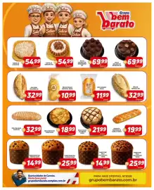 Catálogo Supermercado Bem Barato semana 34 Página 4: Panetone poli chocolate €14,99, Bolo cuca goiabada €21,99