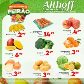 Encarte Althoff Supermercados Página 1: Repolho Verde Un / Laranja Pera Kg €2,99, Ovos Vermelhos Grandes Bandeja €14,99