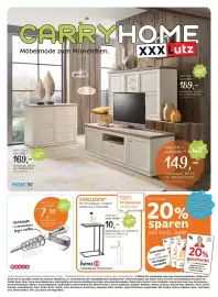 XXXLutz Prospekt Seite 1: CARRYHOME Möbelmode zum Mitnehmen. UVP: 370,-* statt 269,-** 169,- -37% Kommode, B/H/T: ca