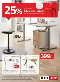 XXXLutz Prospekt Seite 1: Bürohocker €169,00, Linea natura schreibtisch €399,00
