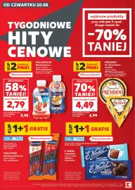 Kaufland gazetka tydzień 34 Strona 2: Brie President €4,49, Napój mleczny Müller €2,79