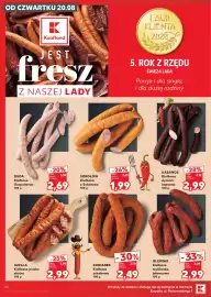 Kaufland gazetka tydzień 34 Strona 28: Kiełbasa Kabanos €2,99