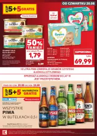 Kaufland gazetka tydzień 34 Strona 3: Pieluchomajtki Pampers €69,99, Karma dla kota Gourmet Gold €1,79
