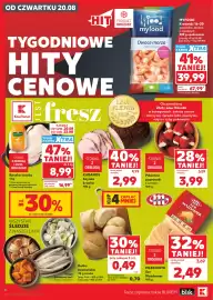 Kaufland gazetka tydzień 34 Strona 8: Krewetki Myfood €39,99, Ser Mlekovita €2,49