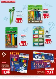 Kaufland gazetka tydzień 34 Strona 19: Plastelina szkolna FC Barcelona €7,99, Naklejki na zeszyty Minecraft €5,99