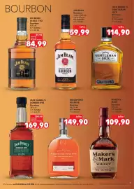 Kaufland gazetka | Alkohole Strona 11: Bourbon Jack Daniel's Bonded Rye €169,90, Bourbon Jim Beam Black 7 YO €84,99