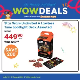 ToysRUs catalogue week 33 Page 4: Star Wars Unlimited A Lawless Time Spotlight Deck Assorted €449,90