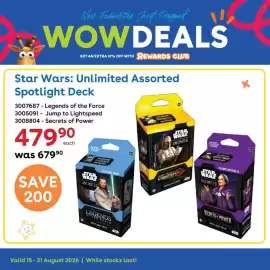 ToysRUs catalogue week 33 Page 6: Star Wars: Unlimited Assorted Spotlight Deck €479,90