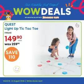 ToysRUs catalogue week 33 Page 8: Quest Light Up Tic Tac Toe €149,90