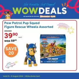ToysRUs catalogue week 33 Page 9: Paw Patrol Pup Squad Figure Rescue Wheels Assorted €39,90