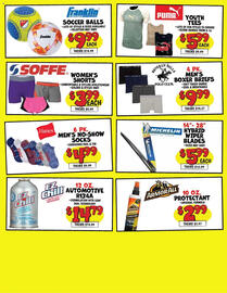 Ollie's weekly ad week 34 Page 4: Michelin hybrid wiper blades €5,99, Beverly Hills Polo Club men's boxer briefs €9,99