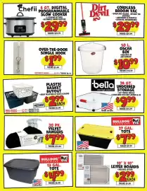 Ollie's weekly ad week 34 Page 2: Bulldog Hardware 27 Gal. Tote €7,99, Bella underbed storage €9,99