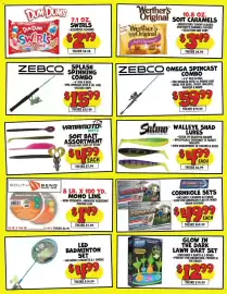 Ollie's weekly ad week 34 Page 3: Werther's Original soft caramels €3,49, Salmo walleye shad lures €4,99