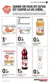 Catalogue Intermarché Hyper page 25: TOP BUDGET Fromage à tartiner €0,81, TOP BUDGET Compote de Pommes €0,85