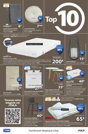 Catalogue JYSK page 8: DREAMZONE Matelas à ressorts STRIA €200,00, LUSINE Parure de lit en seersucker €27,50