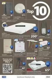 Catalogue JYSK page 8: DREAMZONE Matelas à ressorts STRIA €200,00, LUSINE Parure de lit en seersucker €27,50